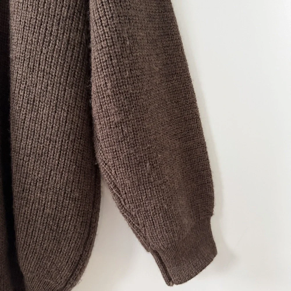 Woolrich Cardigan Mens Big Tall 2XLT Brown Wool Grandpa Sweater Button Up